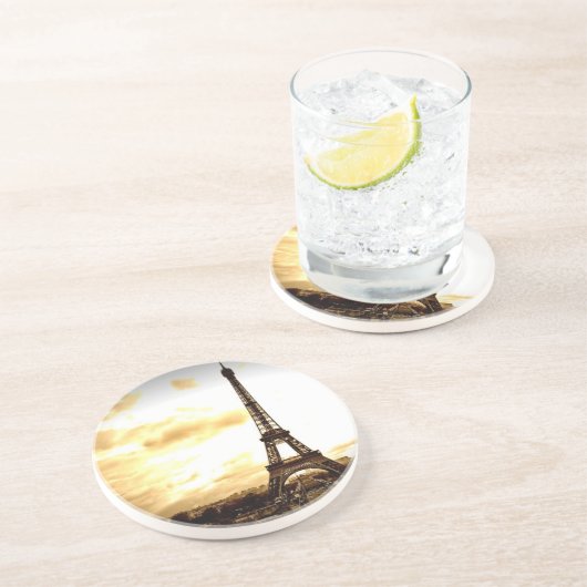 Dessous De Verre En Grès Nuages sur Paris (Côté)