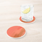 Dessous De Verre En Grès Nuances de Rouge Timide (Côté)