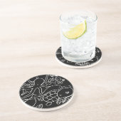 Dessous De Verre En Grès Nuit (Côté)