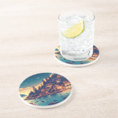 Dessous De Verre En Grès Nuit Côtière Rêveuse (Côté)