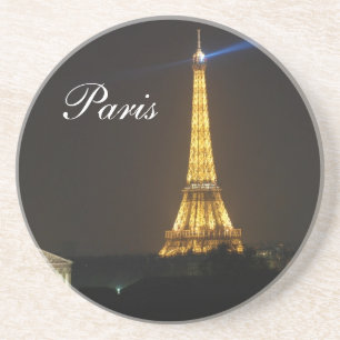 Dessous De Verre En Grès Nuit de Tour Eiffel