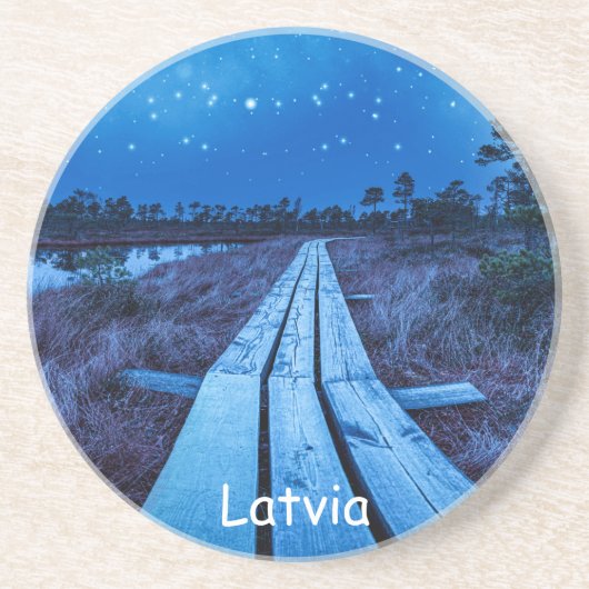 Dessous De Verre En Grès Nuit des marais (Devant)