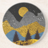 Dessous De Verre En Grès Nuit dorée (Devant)