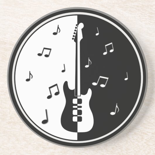 Dessous De Verre En Grès Nuit guitare (Devant)