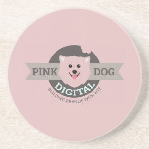 Dessous de verre en grès numérique Pink Dog