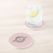 Dessous de verre en grès numérique Pink Dog (Côté)