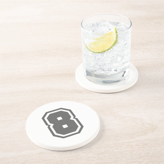 Dessous De Verre En Grès Numéro 8 (Côté)