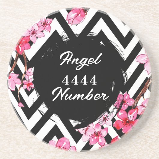 Dessous De Verre En Grès Numéro d'ange "4444" (Devant)