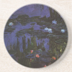 Dessous De Verre En Grès Nymphéas par Claude Monet, Impressionnisme Vintage