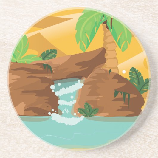 Dessous De Verre En Grès Oasis (Devant)