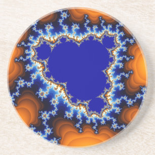 Dessous De Verre En Grès Oasis du désert de l'espace Abstrait