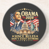 Dessous De Verre En Grès Obama 2028 Puisque les règles n'existent plus (Devant)