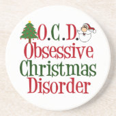 Dessous De Verre En Grès Obsession de Noël (Devant)