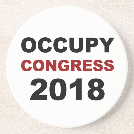 Dessous De Verre En Grès Occupy Congress 2018 (Devant)