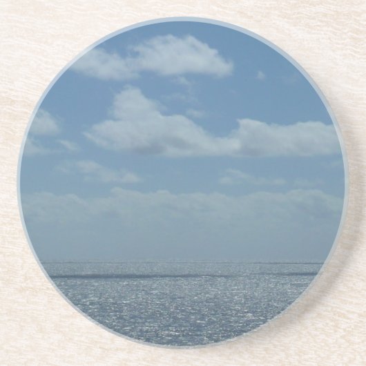 Dessous De Verre En Grès Océan bleu de la mer des Caraïbes (Devant)