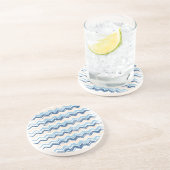 Dessous De Verre En Grès Ocean Waves Chevron (Côté)
