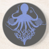 Dessous De Verre En Grès Octopus (Devant)