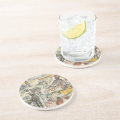 Dessous De Verre En Grès Octopus Beach Antique Côte Steampunk (Côté)