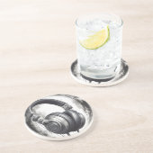 Dessous De Verre En Grès Odeur musicale pour écouteurs (Côté)