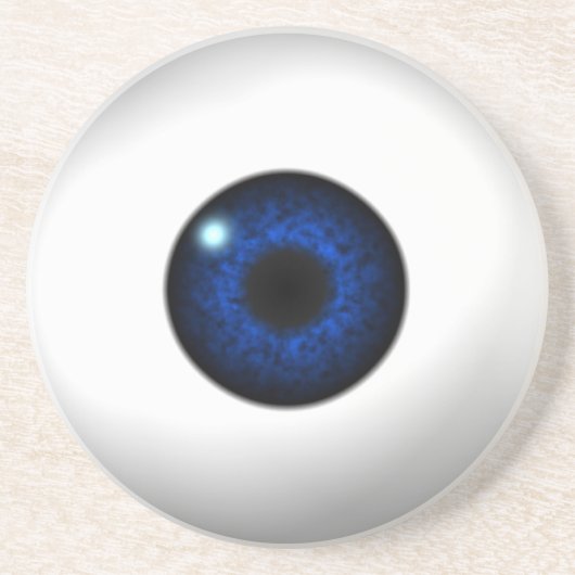 Dessous De Verre En Grès oeil bleu (Devant)