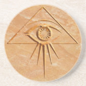 Dessous De Verre En Grès Oeil de pierre de Providence (Devant)