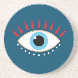 Dessous De Verre En Grès Oeil rouge grec
