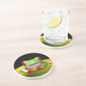 Dessous De Verre En Grès Oeil rouge Treefrog, Agalychinis callidryas, autoc (Côté)