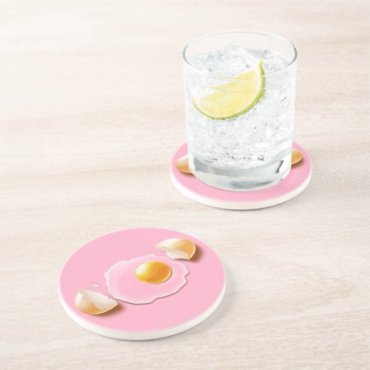 Dessous De Verre En Grès Oeuf criqué (Côté)