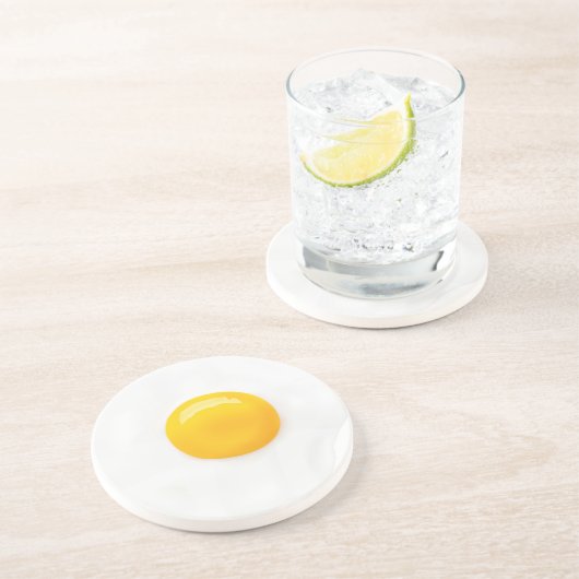 DESSOUS DE VERRE EN GRÈS OEUF FUIÉ 2 (Côté)