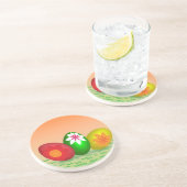 Dessous De Verre En Grès Oeufs de pâques (Côté)