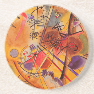 Dessous De Verre En Grès Oeuvre Abstraite de Kandinsky