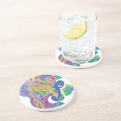 Dessous De Verre En Grès Oeuvre Whimsical (Côté)