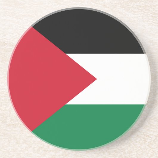 Dessous De Verre En Grès officiellement le drapeau de l'État de Palestine (Devant)
