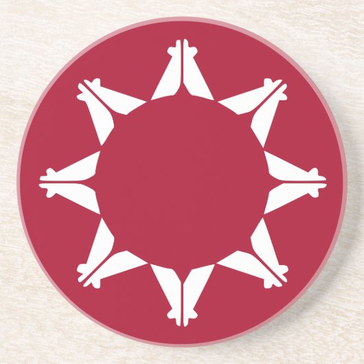 Dessous De Verre En Grès Oglala Lakota Sioux Flag (Devant)