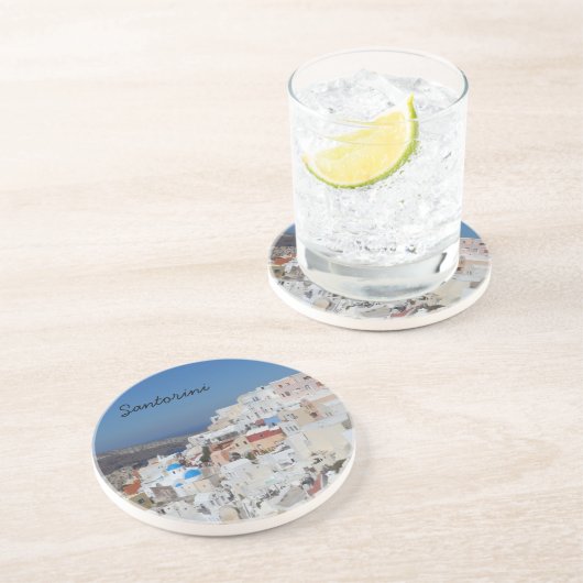 Dessous De Verre En Grès Oia, Santorin - Grèce (Côté)