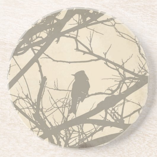 Dessous De Verre En Grès Oiseau (Devant)