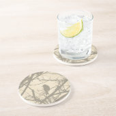 Dessous De Verre En Grès Oiseau (Côté)