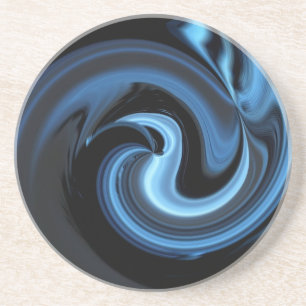 Dessous De Verre En Grès Oiseau bleu Abstrait *personnalisez*