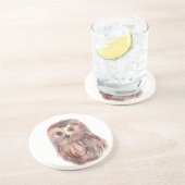 Dessous De Verre En Grès Oiseau boisé (Côté)