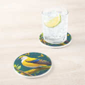 Dessous De Verre En Grès Oiseau doré (Côté)