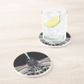 Dessous De Verre En Grès Oiseau funky (Côté)