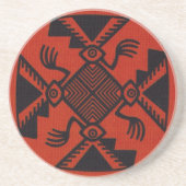 Dessous De Verre En Grès Oiseau inca péruvien (Devant)