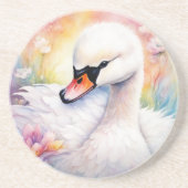 Dessous De Verre En Grès Oiseaux arc-en-ciel Swan 3 (Devant)