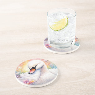 Dessous De Verre En Grès Oiseaux arc-en-ciel Swan 3