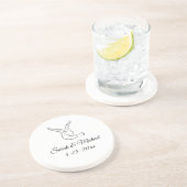 Dessous De Verre En Grès Oiseaux de l'amour socle en grès (Côté)