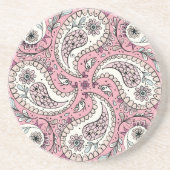 Dessous De Verre En Grès Oiseaux de marguerite en rose bébé (Devant)