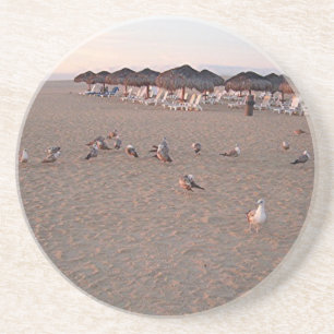 Dessous De Verre En Grès Oiseaux sur la plage de Cabo