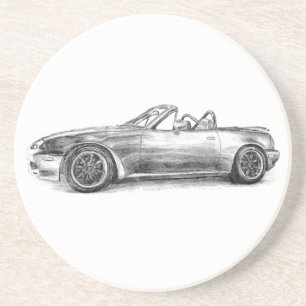 Dessous De Verre En Grès Ombre argentée MX5