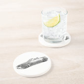 Dessous De Verre En Grès Ombre argentée MX5 (Côté)