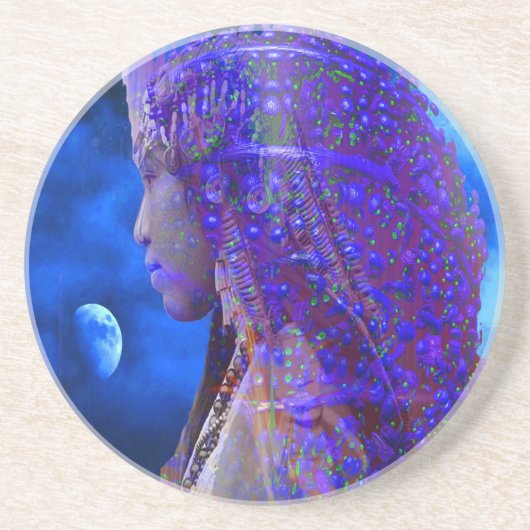 Dessous De Verre En Grès Ombre de la lune (Devant)